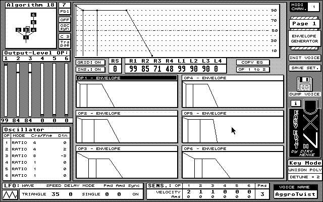 DX7 II Easy Edit atari screenshot
